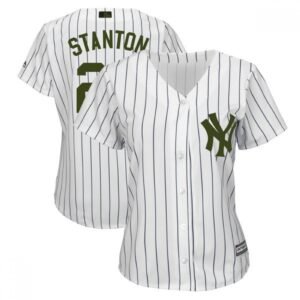 68639018a48a8_1 Women's New York Yankees #27 Giancarlo Stanton White 2018 Memorial Day Cool Base Stitched MLB Jersey
