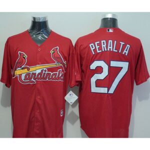 686390388f0e6_1 Cardinals #27 Jhonny Penalta Red New Cool Base Stitched MLB Jersey