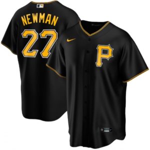 686390908fb33_1 Men's Pittsburgh Pirates #27 Kevin Newman Black Cool Base Stitched Jersey