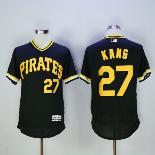 6863909ddd62e_1 Pirates #27 Jung-ho Kang Black Flexbase Authentic Collection Cooperstown Stitched MLB Jersey