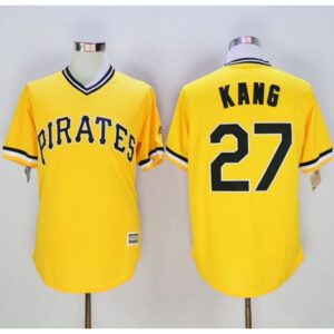 686390ab0d0b3_1 Pirates #27 Jung-ho Kang Gold New Cool Base Stitched MLB Jersey
