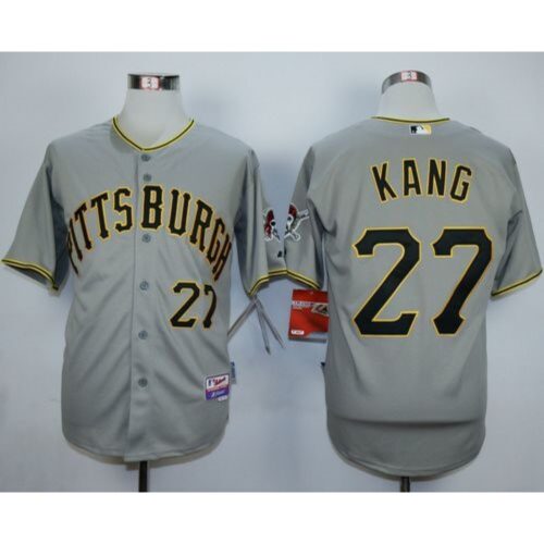686390b4c330b_1 Pirates #27 Jung-ho Kang Grey Cool Base Stitched MLB Jersey