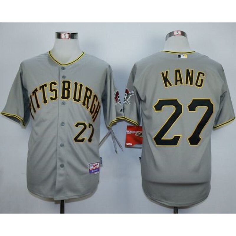686390b4c330b_1 Pirates #27 Jung-ho Kang Grey Cool Base Stitched MLB Jersey