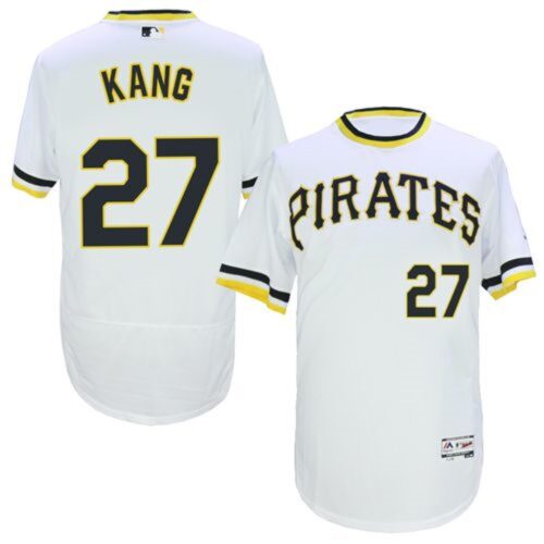 686390cc0b532_1 Pirates #27 Jung-ho Kang White Flexbase Authentic Collection Cooperstown Stitched MLB Jersey