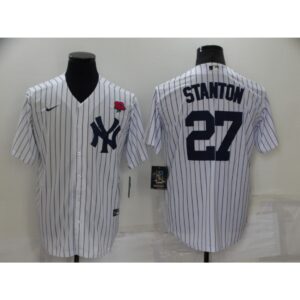 686390d5c3d04_1 Men's New York Yankees #27 Giancarlo Stanton White Cool Base Stitched Baseball Jersey