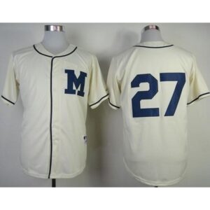 686390e078947_1 Brewers #27 Carlos Gomez Cream 1913 Turn Back The Clock Stitched MLB Jersey