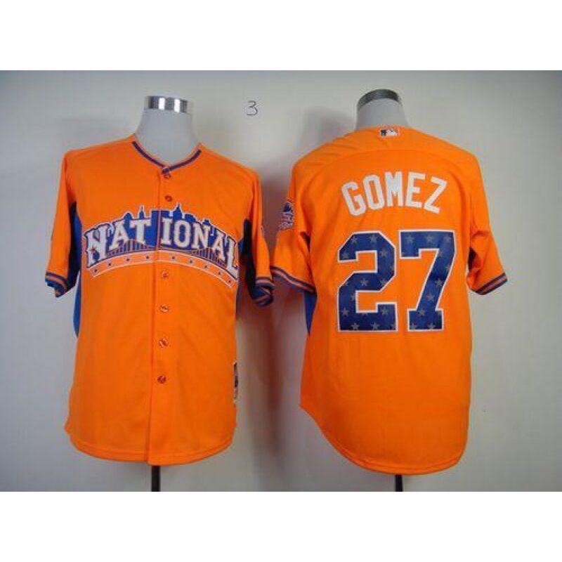 686390ee124ea_1 Brewers #27 Carlos Gomez Orange All-Star 2013 National League Stitched MLB Jersey