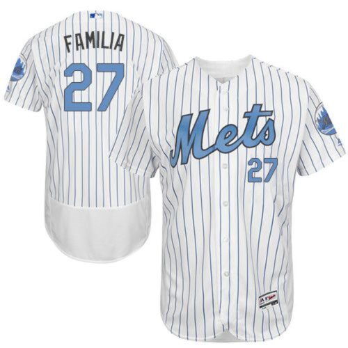 686390f46b14d_1 Mets #27 Jeurys Familia White(Blue Strip) Flexbase Authentic Collection 2016 Father's Day Stitched MLB Jersey