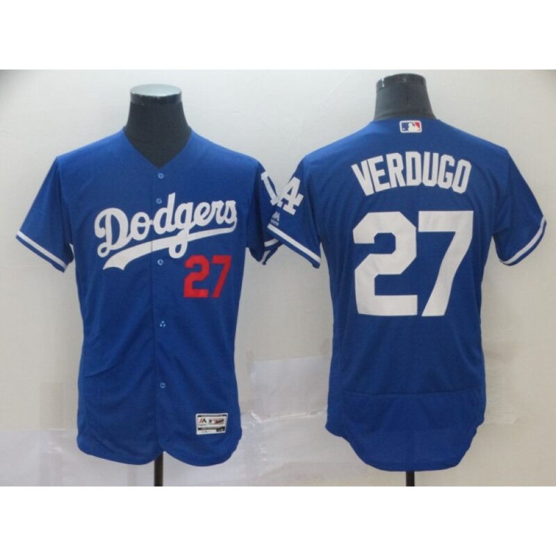 68639114b85f0_1 Men's Los Angeles Dodgers #27 Alex Verdugo Blue 2019 Flex Base Stitched MLB Jersey