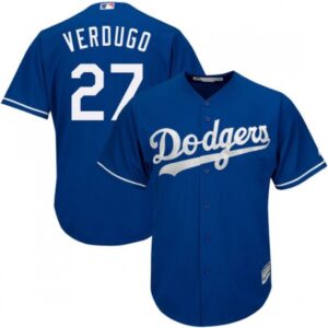 6863911b7066b_1 Men's Los Angeles Dodgers #27 Alex Verdugo Blue Cool Base Stitched MLB Jersey