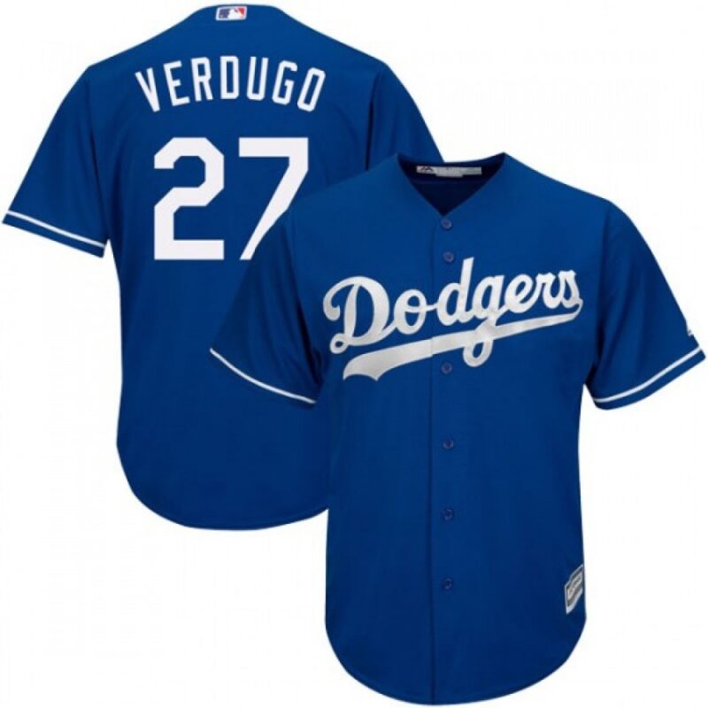 6863911b7066b_1 Men's Los Angeles Dodgers #27 Alex Verdugo Blue Cool Base Stitched MLB Jersey