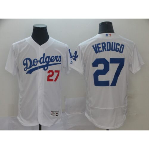 6863912245dfa_1 Men's Los Angeles Dodgers #27 Alex Verdugo White 2019 Flex Base Stitched MLB Jersey