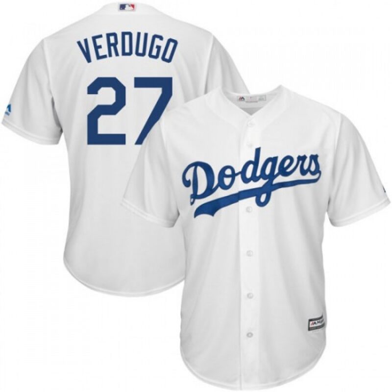 6863912905c69_1 Men's Los Angeles Dodgers #27 Alex Verdugo White Cool Base Stitched MLB Jersey