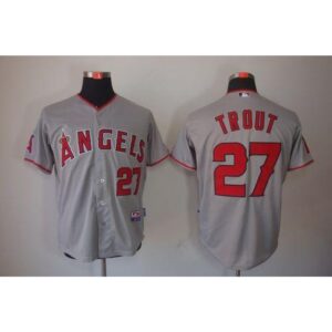 6863913ff1fff_1 Angels of Anaheim #27 Mike Trout Grey Cool Base Stitched MLB Jersey