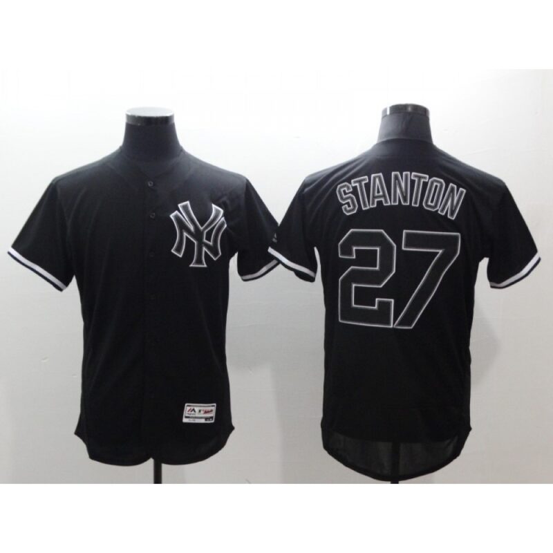686391763ce82_1 Men's New York Yankees #27 Giancarlo Stanton Black Fashion Flex Base Stitched Jersey