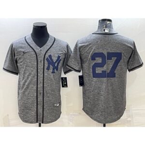 6863918a227d8_1 Men's New York Yankees #27 Giancarlo Stanton Grey Cool Base Stitched Jersey