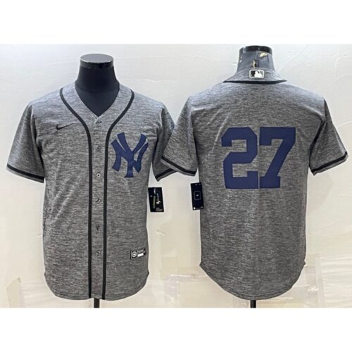 6863918a227d8_1 Men's New York Yankees #27 Giancarlo Stanton Grey Cool Base Stitched Jersey