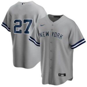 6863918d931f2_1 Men's New York Yankees #27 Giancarlo Stanton Grey Cool Base Stitched Baseball Jersey