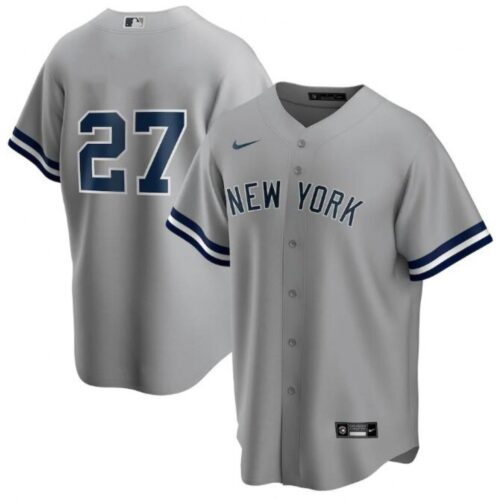 6863918d931f2_1 Men's New York Yankees #27 Giancarlo Stanton Grey Cool Base Stitched Baseball Jersey