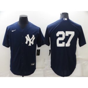 686391941689b_1 Men's New York Yankees #27 Giancarlo Stanton Navy Cool Base Stitched Jersey