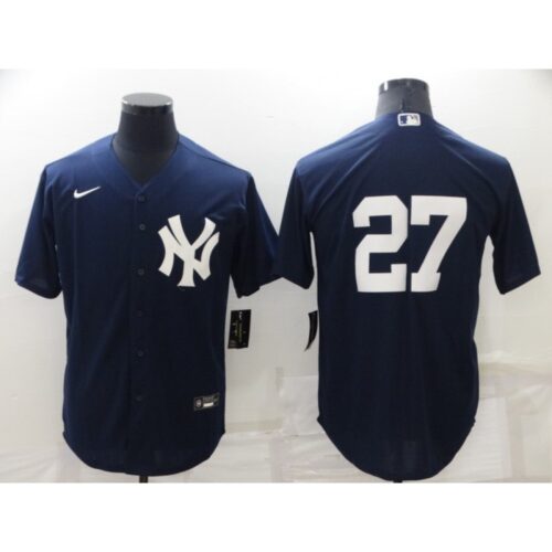 686391941689b_1 Men's New York Yankees #27 Giancarlo Stanton Navy Cool Base Stitched Jersey