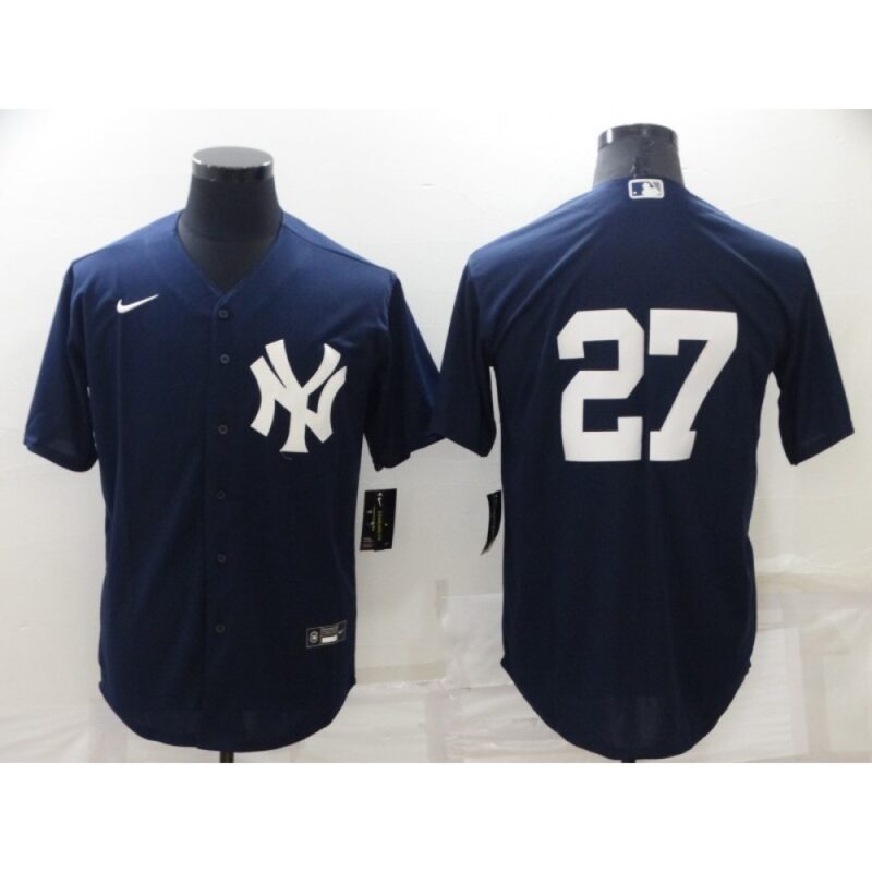 686391941689b_1 Men's New York Yankees #27 Giancarlo Stanton Navy Cool Base Stitched Jersey