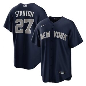 6863919751c5a_1 Men's New York Yankees #27 Giancarlo Stanton Navy Cool Base Stitched Baseball Jersey