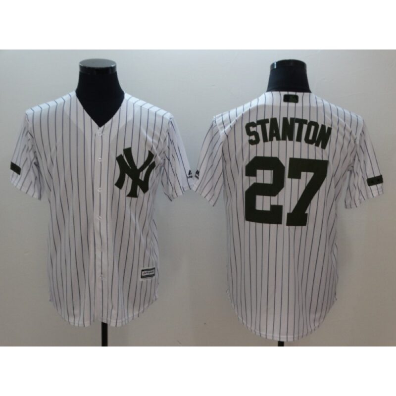 686391a13b6d3_1 Men's New York Yankees #27 Giancarlo Stanton White Olive Cool Base Stitched MLB Jersey