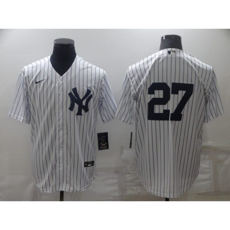 686391a79d723_1 Men's New York Yankees #27 Darrell Rasner White Cool Base Stitched Baseball Jersey