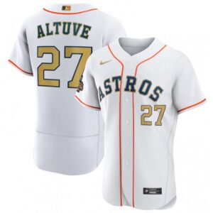 686391dd1dabe_1 Men's Houston Astros #27 Jose Altuve White 2023 Gold Collection With World Serise Champions Patch Stitched Baseball Jersey