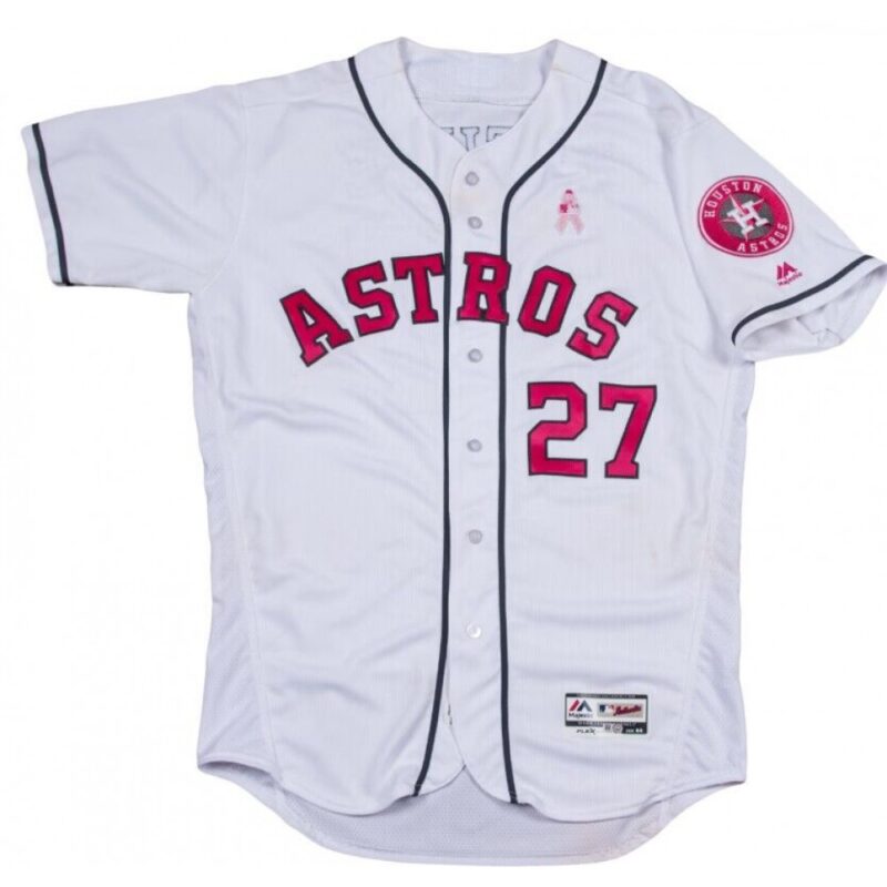 686391e3bbad3_1 Men's Houston Astros #27 Jose Altuve White Pink Flex Base Stitched Baseball Jersey