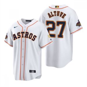 686391e733927_1 Men's Houston Astros #27 Jose Altuve White Gold 2022 World Series Champions Stitched Baseball Jersey