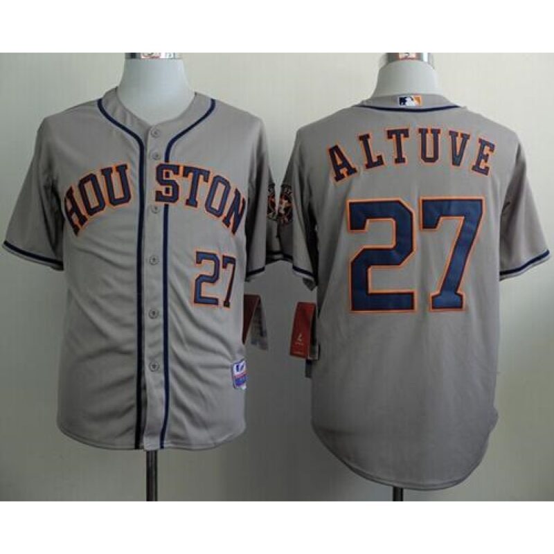 6863920115241_1 Astros #27 Jose Altuve Grey Cool Base Stitched MLB Jersey