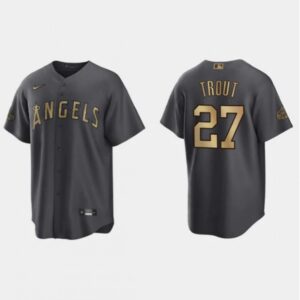 68639236ba849_1 Men's Los Angeles Angels #27 Mike Trout 2022 All-star Charcoal Cool Base Stitched Jersey