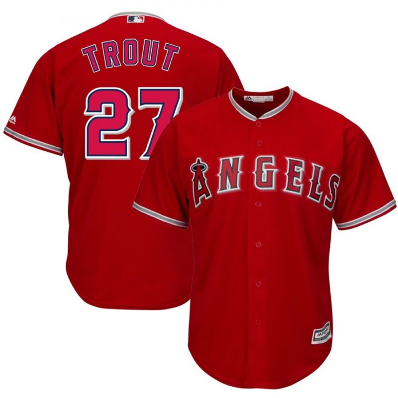 68639251ca753_1 Men's Los Angeles Angels #27 Mike Trout Red Cool Base Stitched MLB Jersey