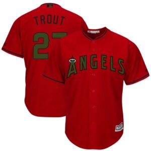 6863925c688cd_1 Men's Los Angeles Angels #27 Mike Trout Red 2018 Memorial Day Cool Base Stitched MLB Jersey