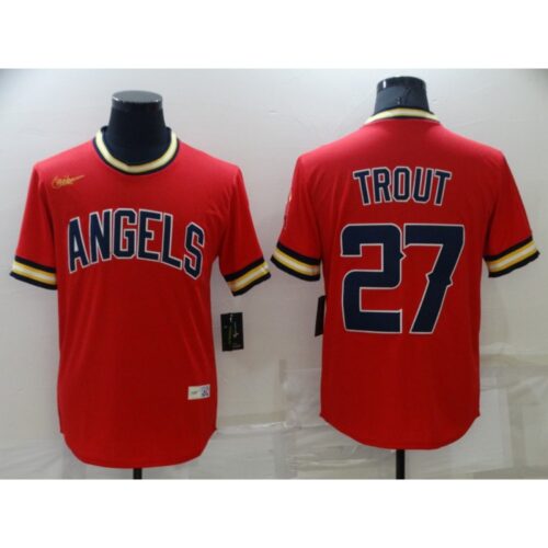 6863925f99f77_1 Men's Los Angeles Angels #27 Mike Trout Red Cool Base Stitched Jersey