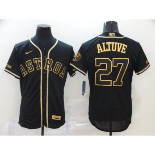 6863928ff29e7_1 Men's Houston Astros #27 Jose Altuve 2020 Black Golden Flex Base Stitched MLB Jersey