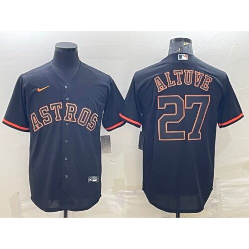 6863929a8a4f5_1 Men's Houston Astros #27 Jose Altuve Black Cool Base Stitched Jersey