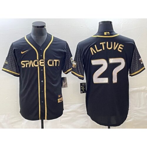 686392a4845ff_1 Men's Houston Astros #27 Jose Altuve Black City Connect Cool Base Stitched Baseball Jersey