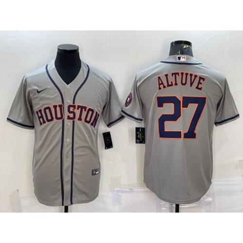 686392e1529ad_1 Men's Houston Astros #27 Jose Altuve Grey With Patch Cool Base Stitched Jersey