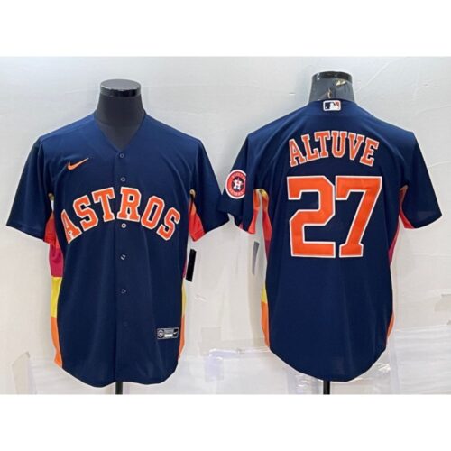 686392fcc8a17_1 Men's Houston Astros #27 Jose Altuve Navy With Patch Cool Base Stitched Jersey