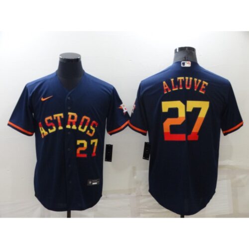 686393112fb95_1 Men's Houston Astros #27 Jose Altuve 2022 Navy Cool Base Stitched Jersey