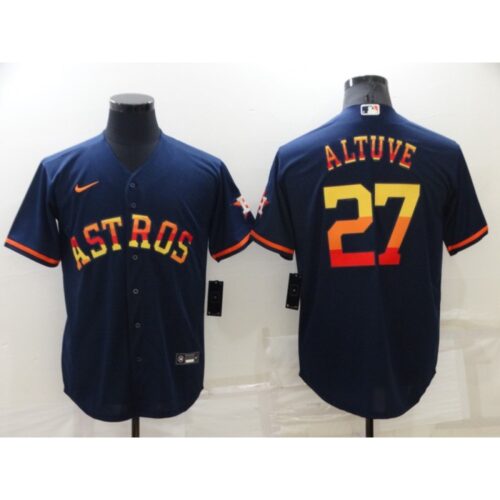 686393146937b_1 Men's Houston Astros #27 Jose Altuve 2022 Navy Cool Base Stitched Jersey
