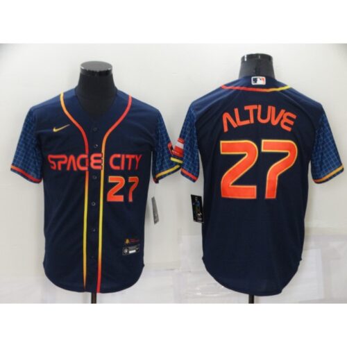6863931af0b63_1 Men's Houston Astros #27 Jose Altuve 2022 Navy City Connect Cool Base Stitched Jersey