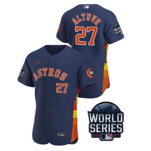 6863932bcbdb3_1 Men's Houston Astros #27 Jose Altuve 2021 Navy World Series Flex Base Stitched Baseball Jersey