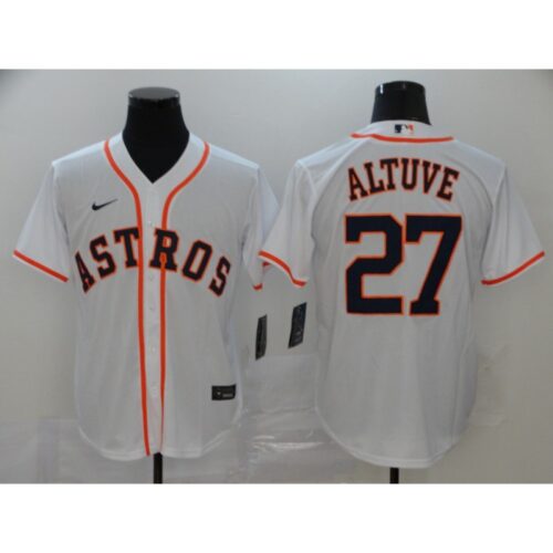 6863936930c12_1 Men's Houston Astros #27 Jose Altuve White Cool Base Stitched MLB Jersey