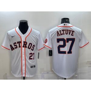 68639379bf7e7_1 Men's Houston Astros #27 Jose Altuve White With Patch Cool Base Stitched Jersey