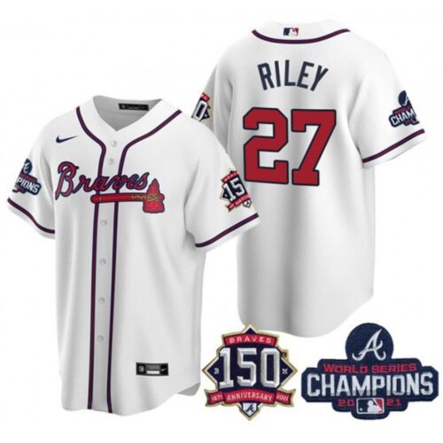 68639412bc2c6_1 Men's Atlanta Braves #27 Austin Riley 2021 White World Series Champions With 150th Anniversary Patch Cool Base Stitched Jersey