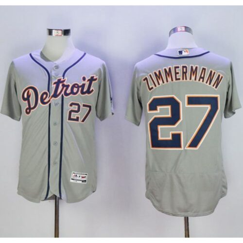 68639423ac272_1 Tigers #27 Jordan Zimmermann Grey Flexbase Authentic Collection Stitched MLB Jersey